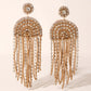 Bling Dazzle Golden Tassel Earrings