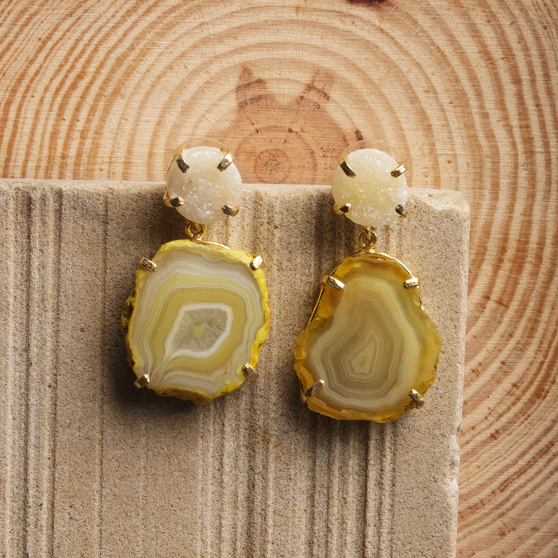 Sunbeam Semi-Precious Drop Earrings