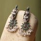 White Beaded Chakri Earrings