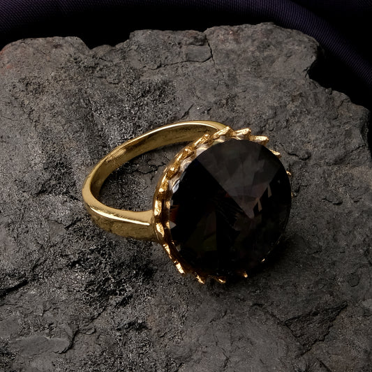 Sphere Ridge Gemstone Ring