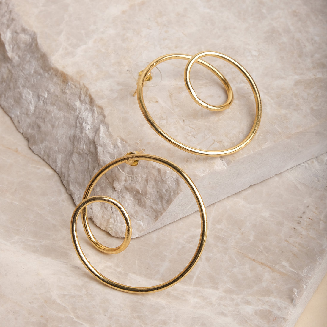 Spiral Swirl Hoop Earrings