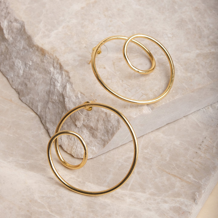 Spiral Swirl Hoop Earrings