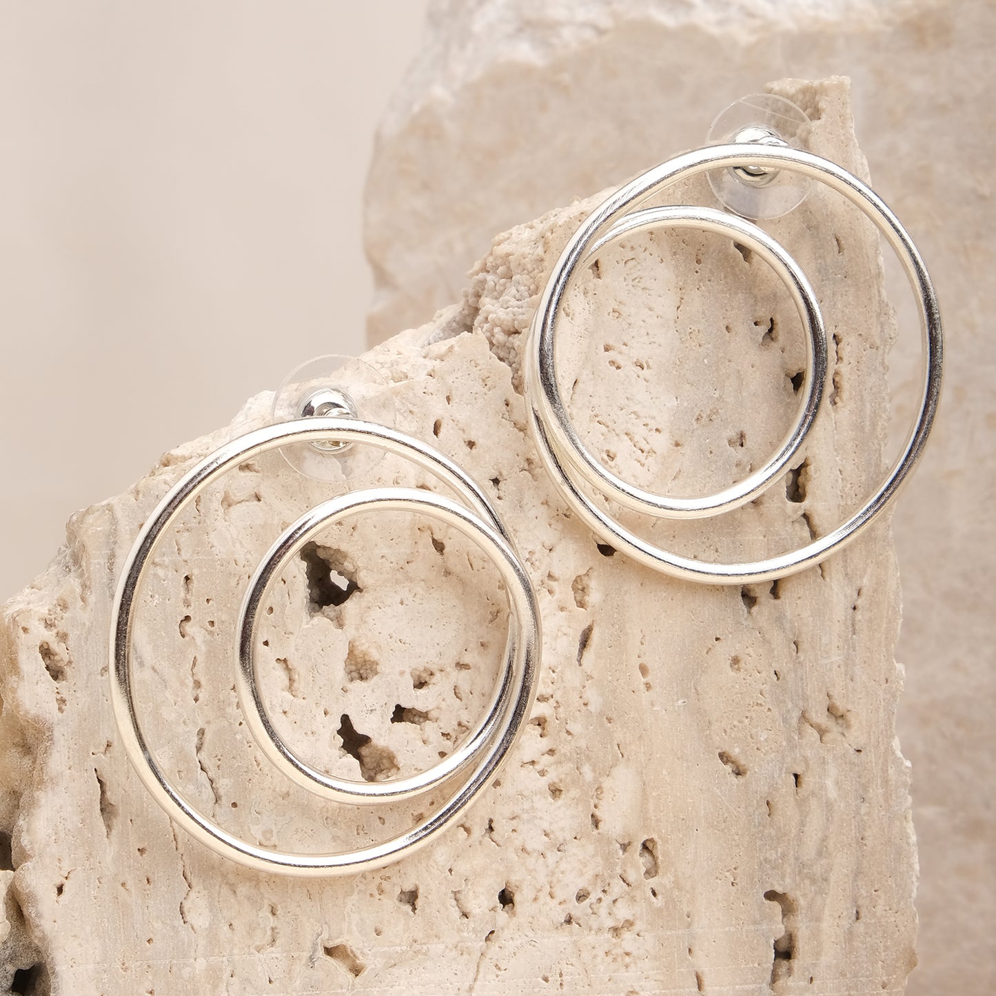 Twofold Spiral Hoop Earrings