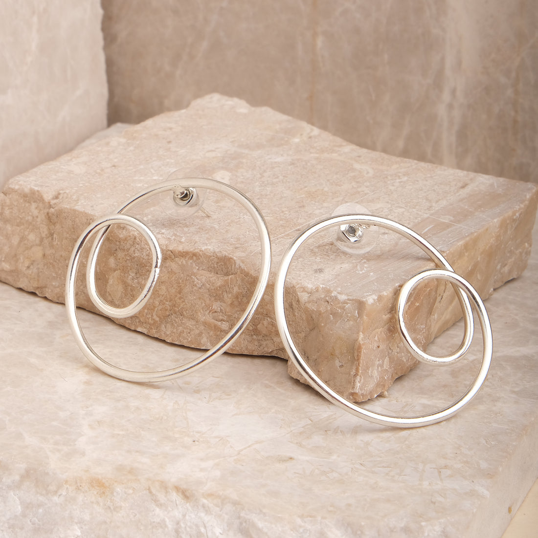 Spiral Swirl Hoop Earrings