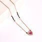 American Diamond Ruby Heart Shaped Mangalsutra