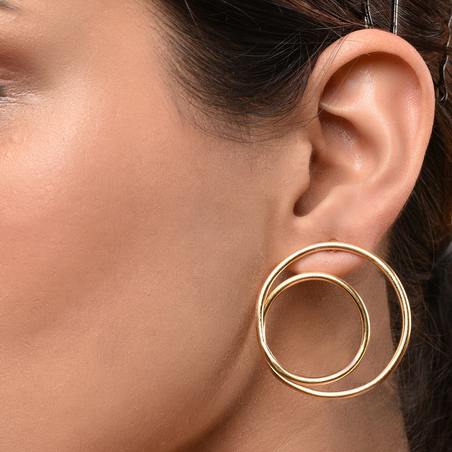 Twofold Spiral Hoop Earrings