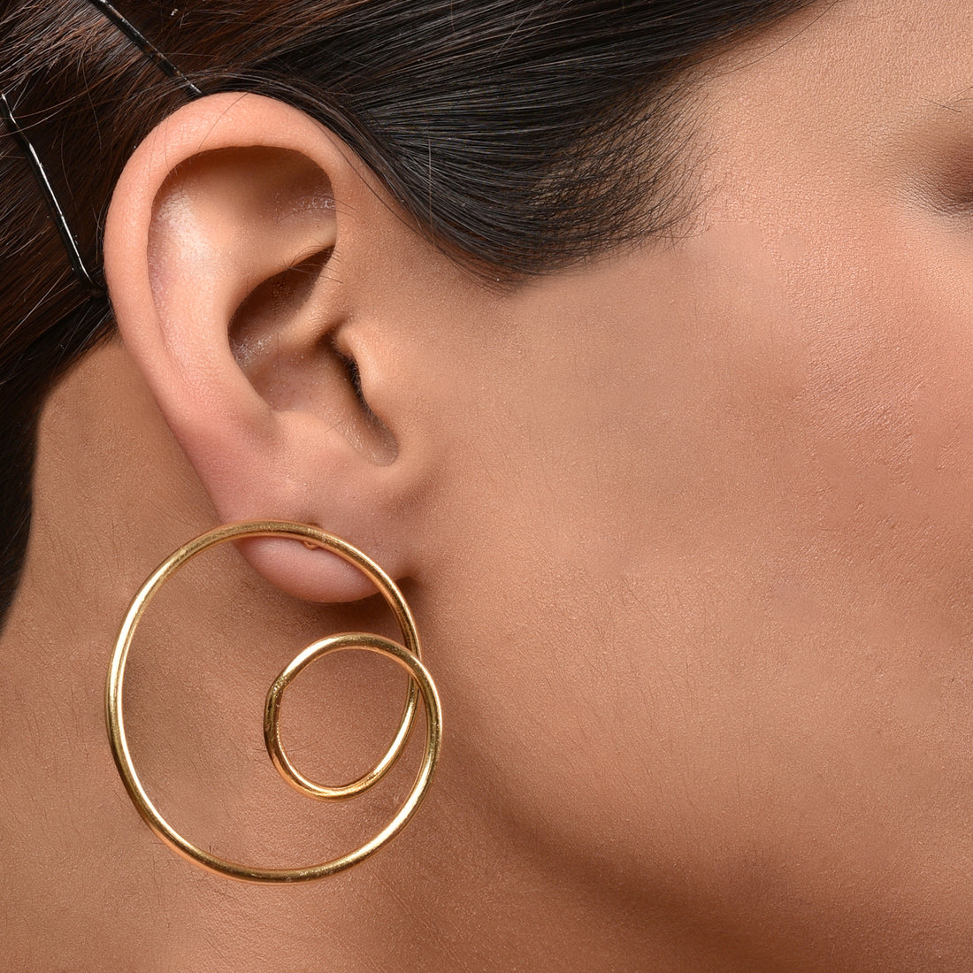 Spiral Swirl Hoop Earrings