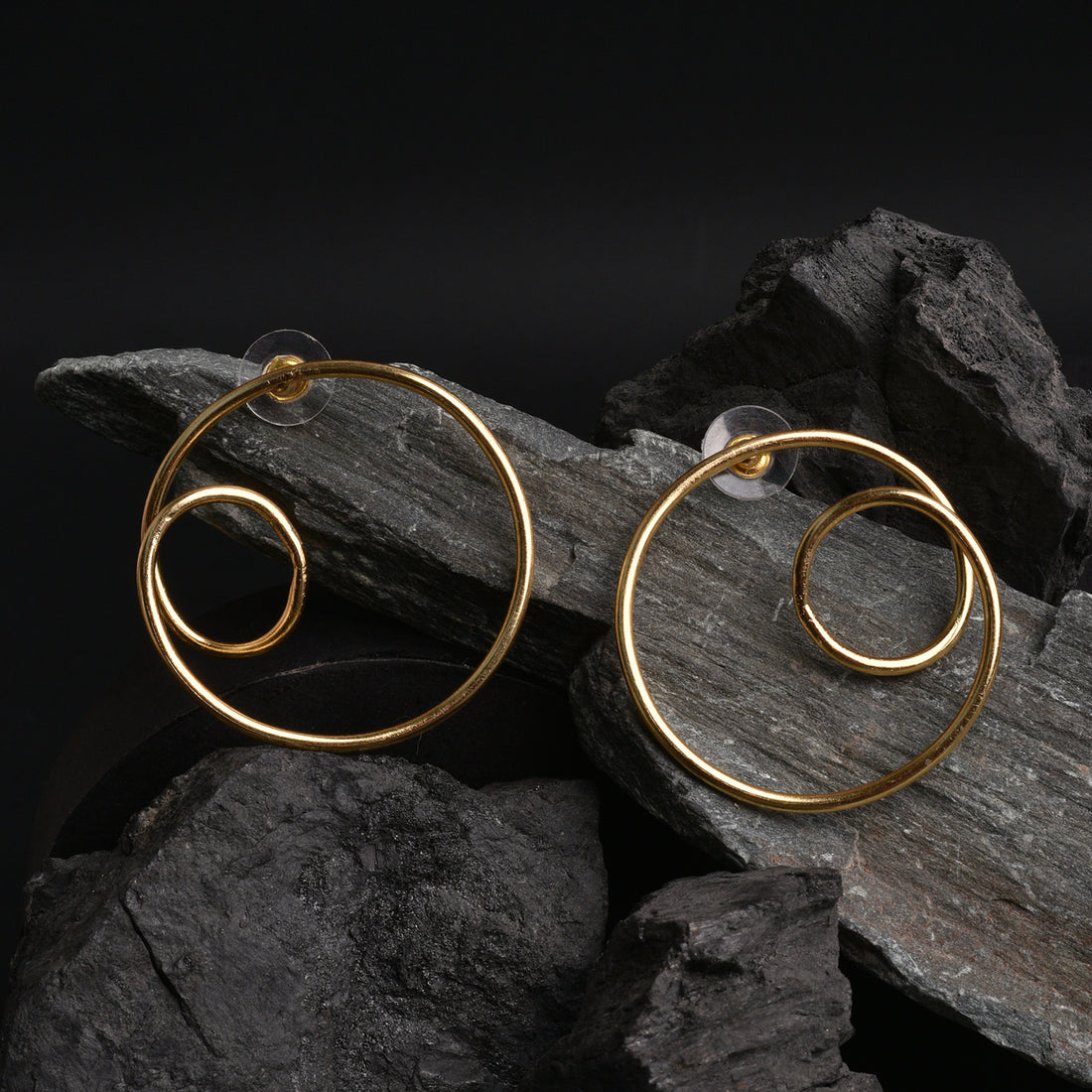 Spiral Swirl Hoop Earrings