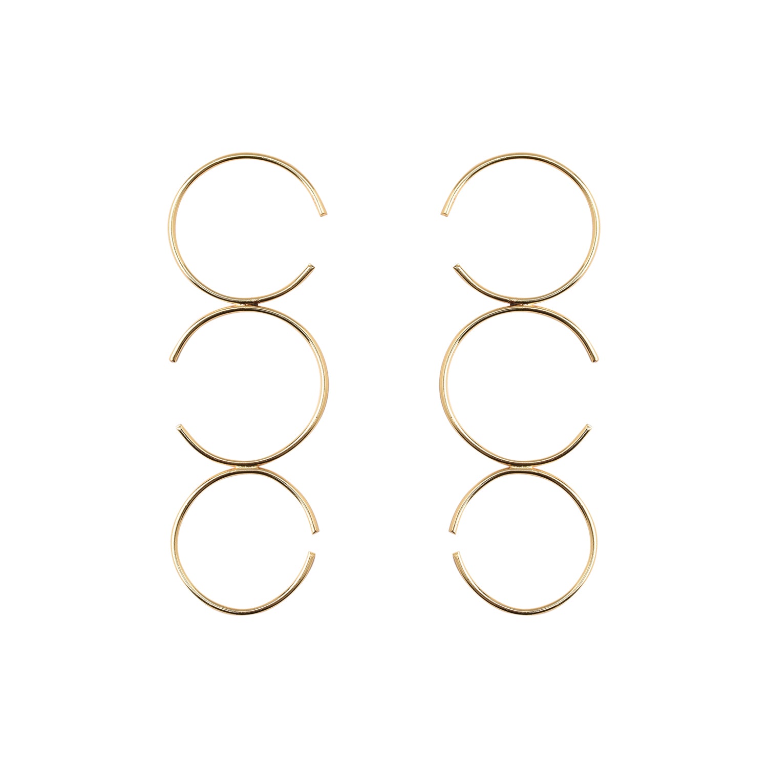 Trio Disc Hoops Earrings