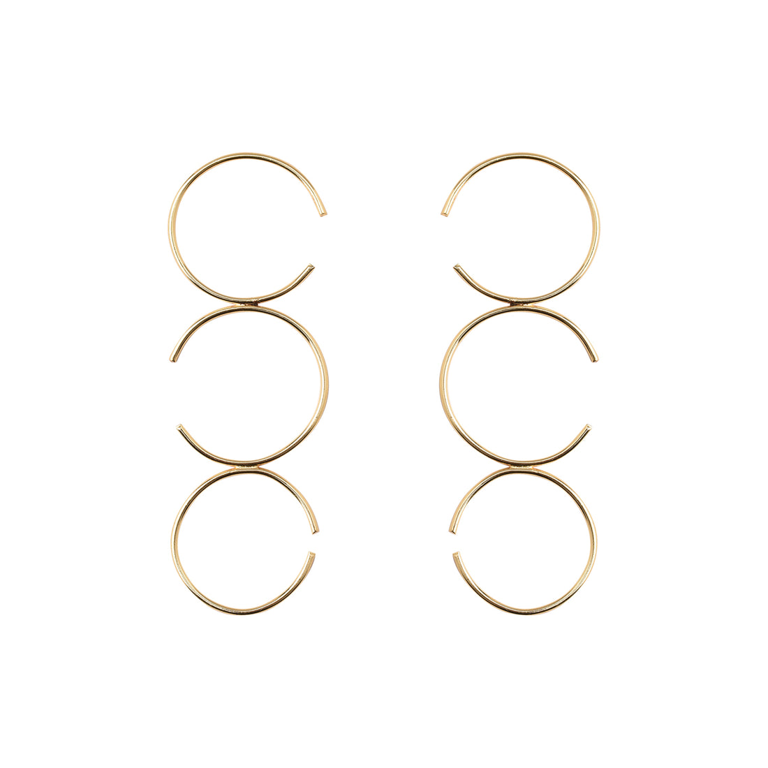 Trio Disc Hoops Earrings