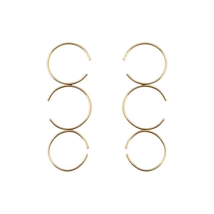 Trio Disc Hoops Earrings