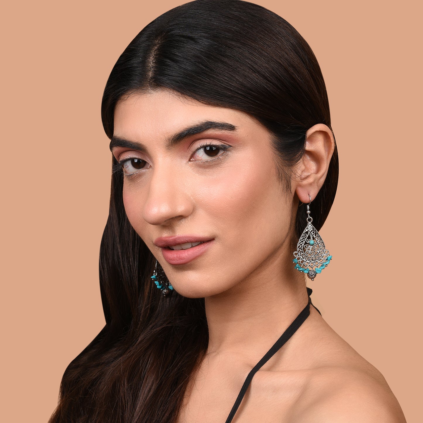 Turquoise Essence Beads Hook Earrings