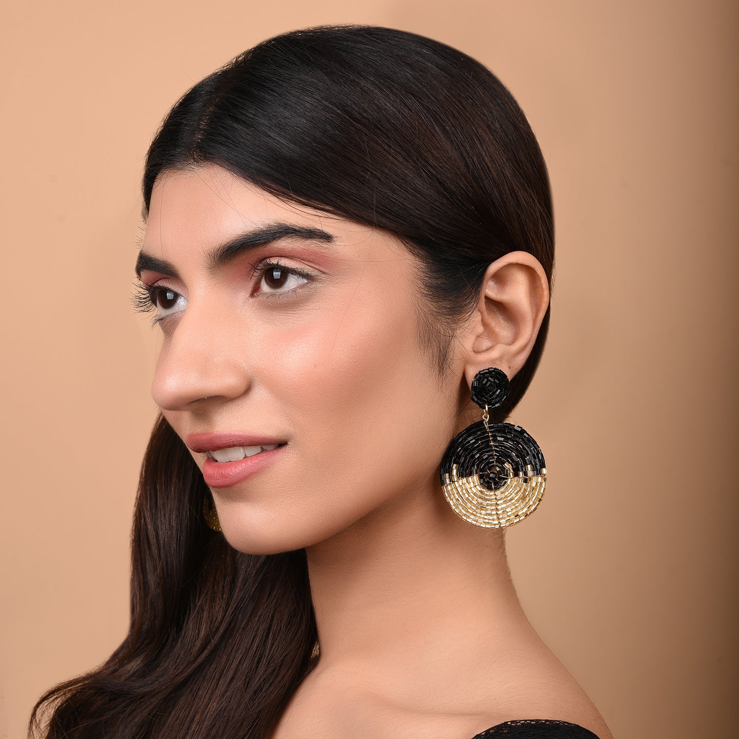 Black Gold Glamour Earrings