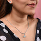 Dazzle American Diamond Crystal Pendant Set With Earrings