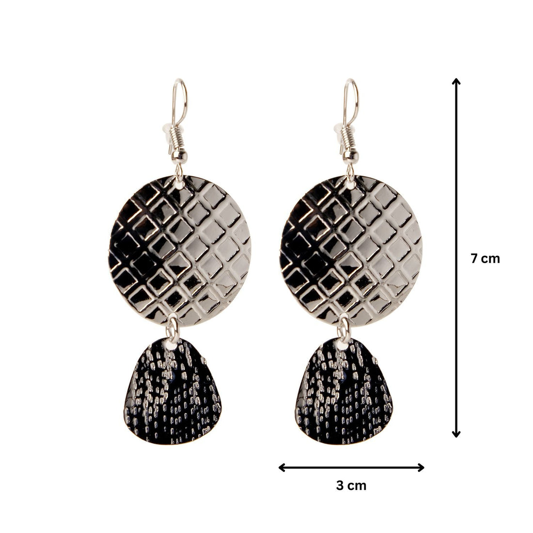 Dual Silver Dangler Earrings