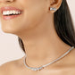 Elizabeth Silver Plated American Diamond Necklace Set