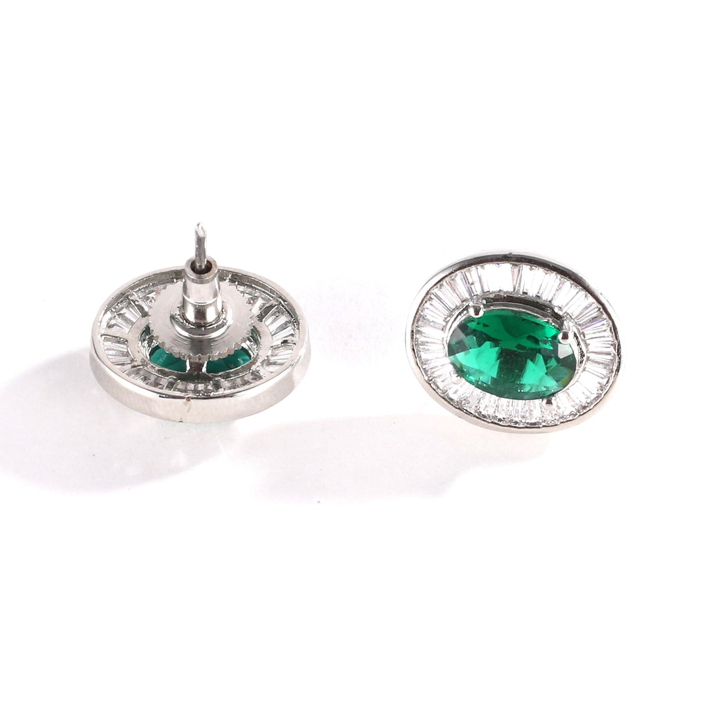 Emerald Statement Pendant and Earrings