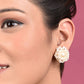 Floral Pearl Stud Earrings