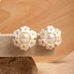 Floral Pearl Stud Earrings