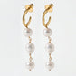 Fresh Water Triple Pearl Drop Earrings