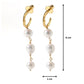 Fresh Water Triple Pearl Drop Earrings