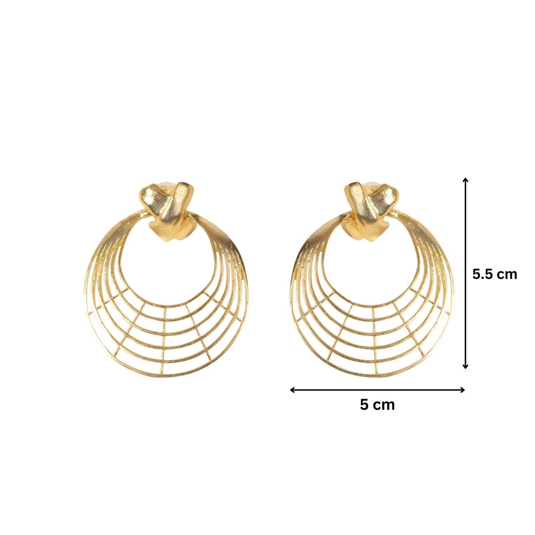 Gilded Halo Orbit Gold Earrings