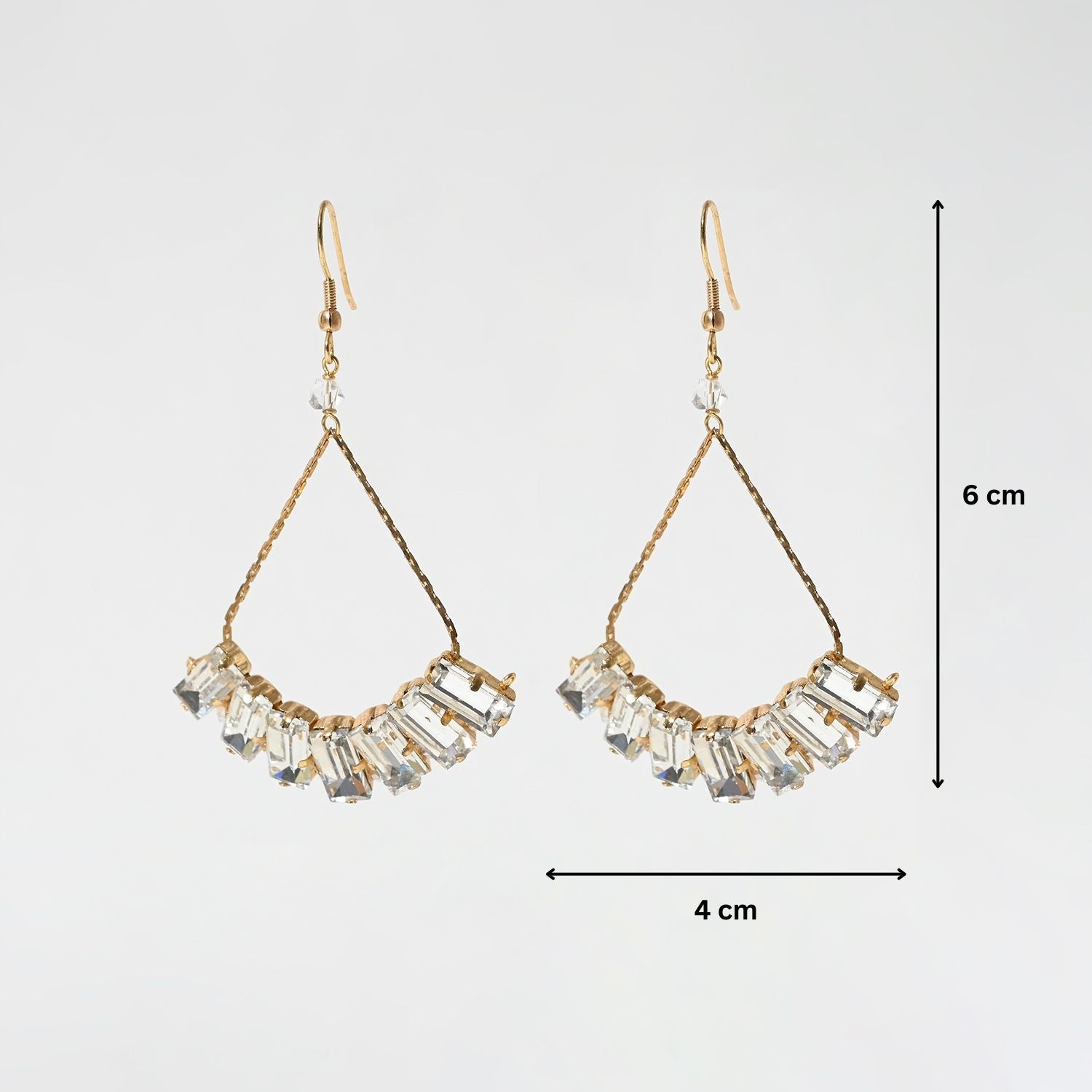 Glass Crystal Chandelier Drop Earrings