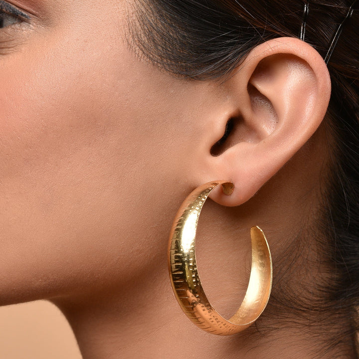 Gleaming Gold Power Hoop Earrings