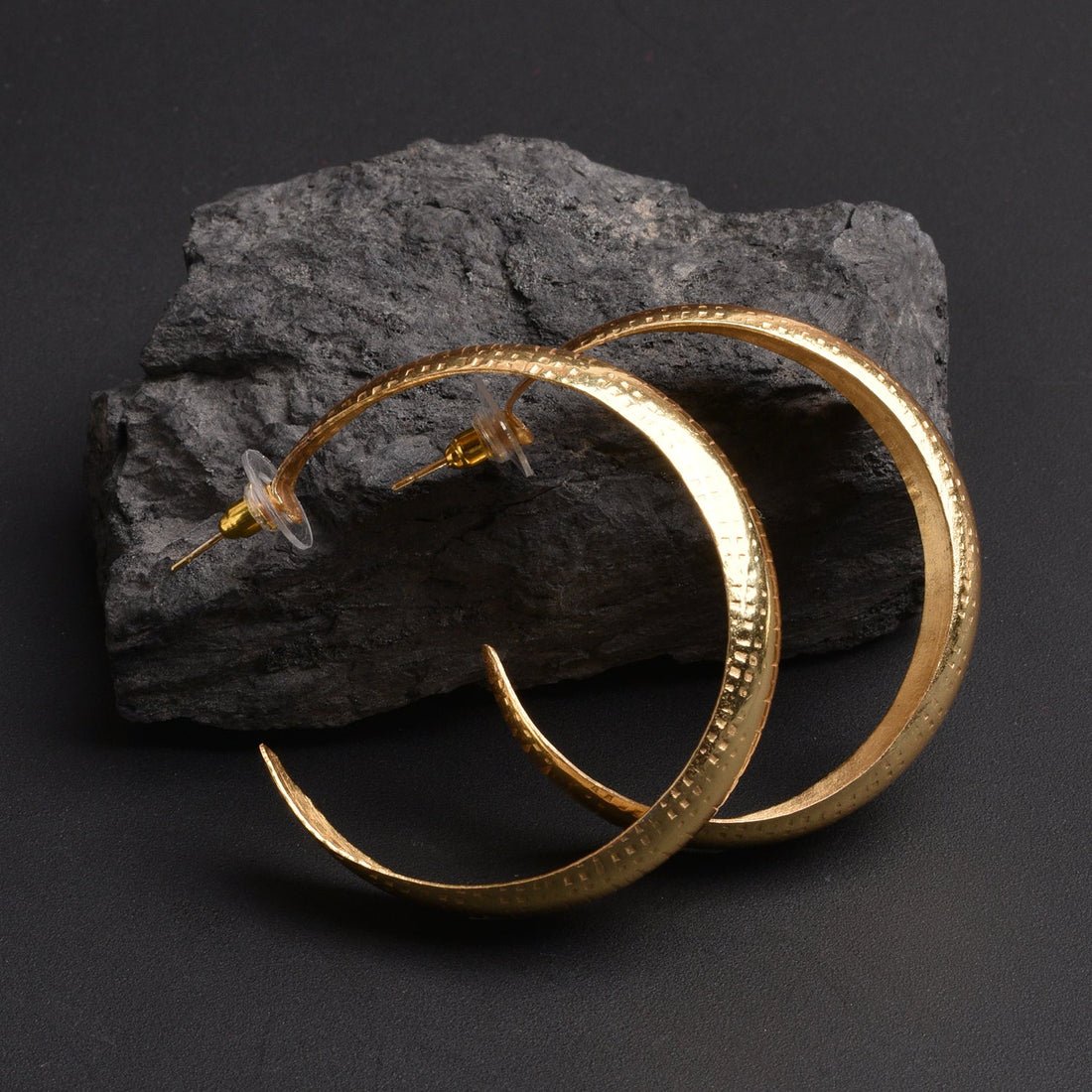 Gleaming Gold Power Hoop Earrings