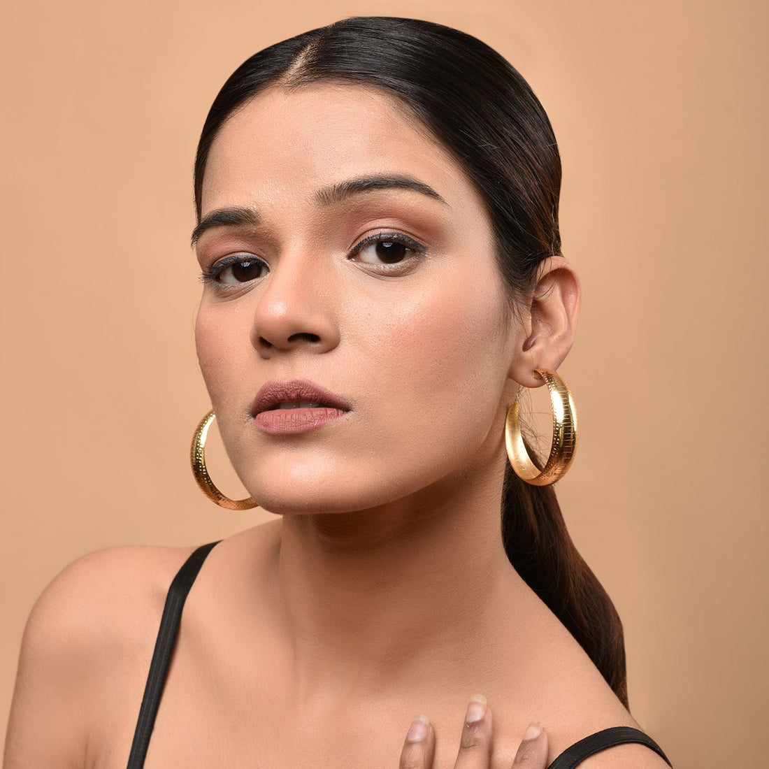 Gleaming Gold Power Hoop Earrings