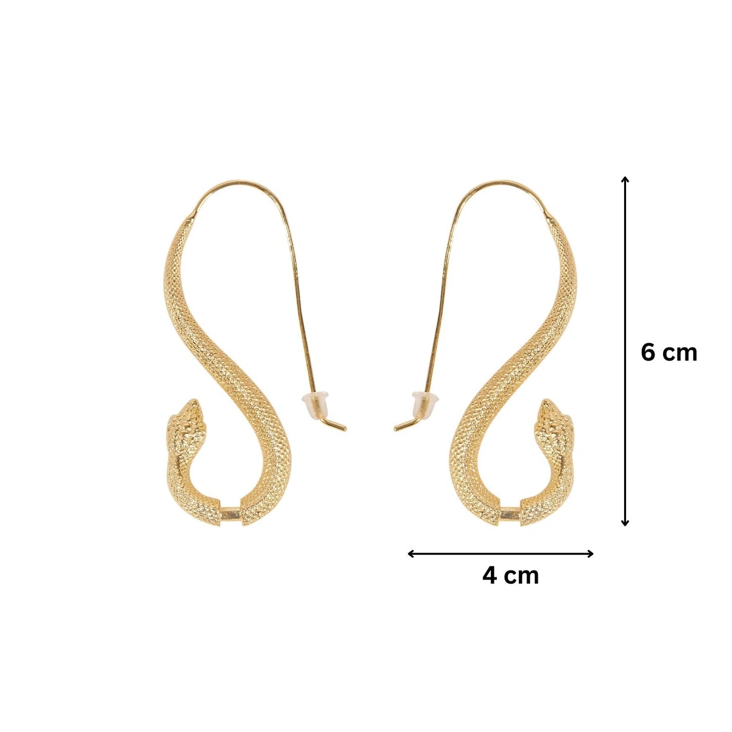 Gold-Plated Luxe Serpent Swirl Earrings