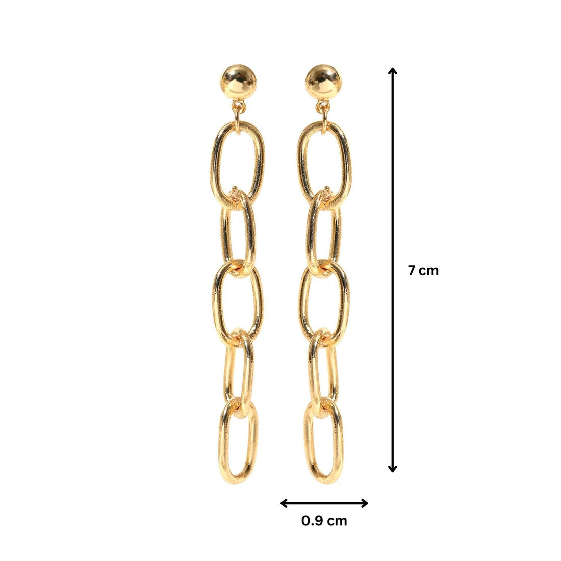 Gold Chain Drop Earrings