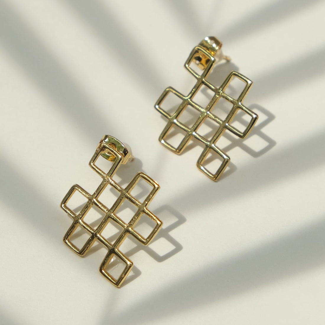 Gold Geometric Stud Earrings