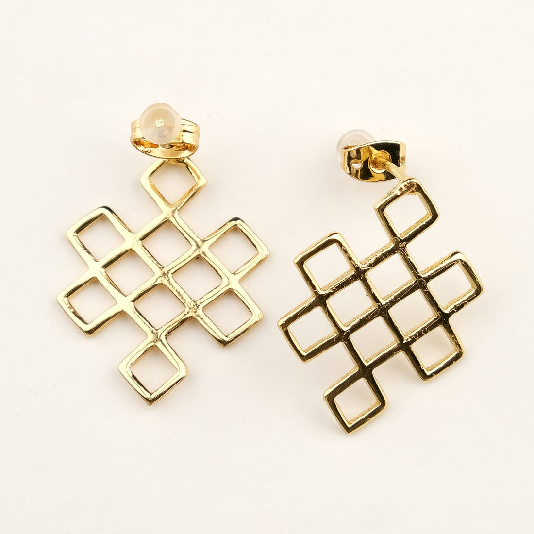 Gold Geometric Stud Earrings