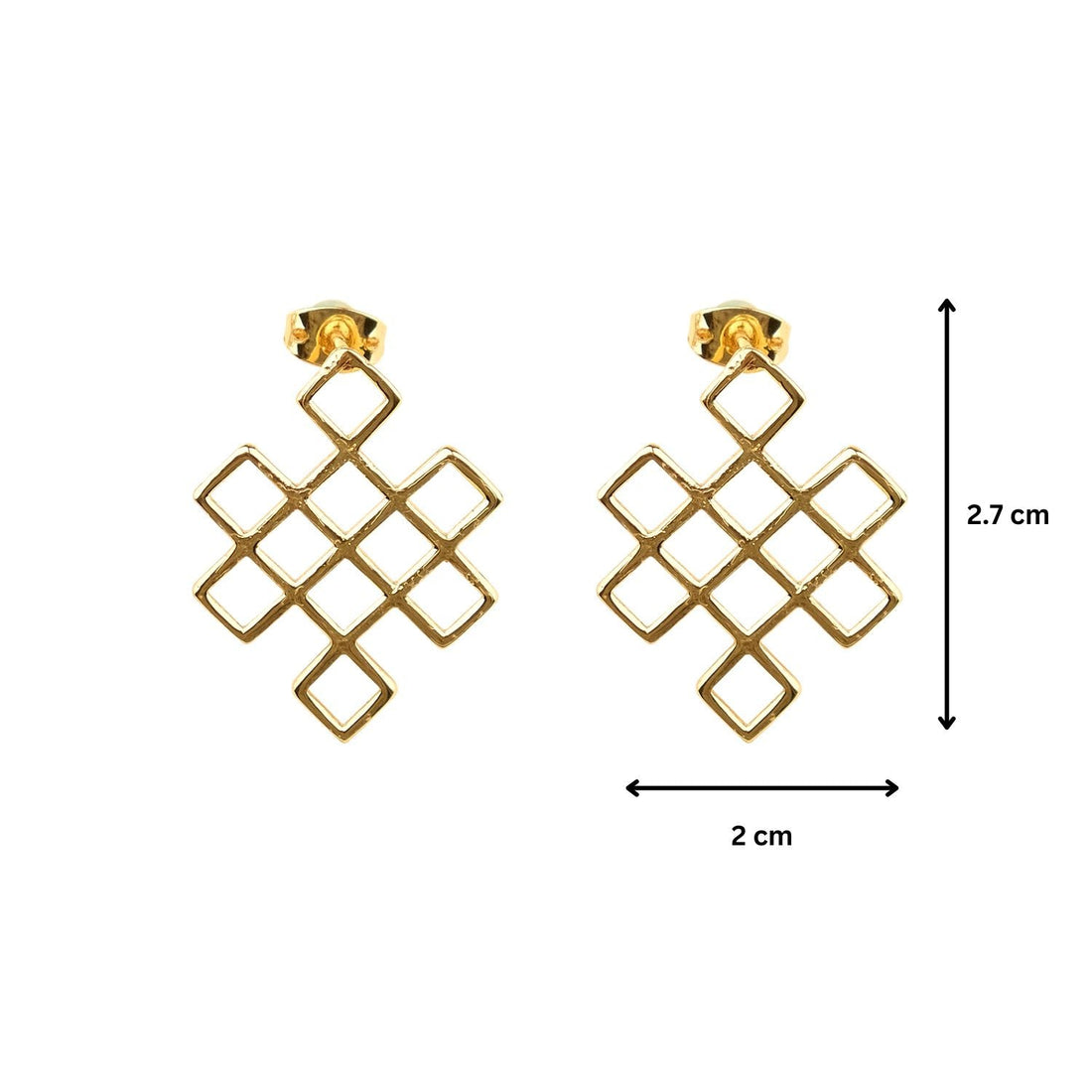 Gold Geometric Stud Earrings