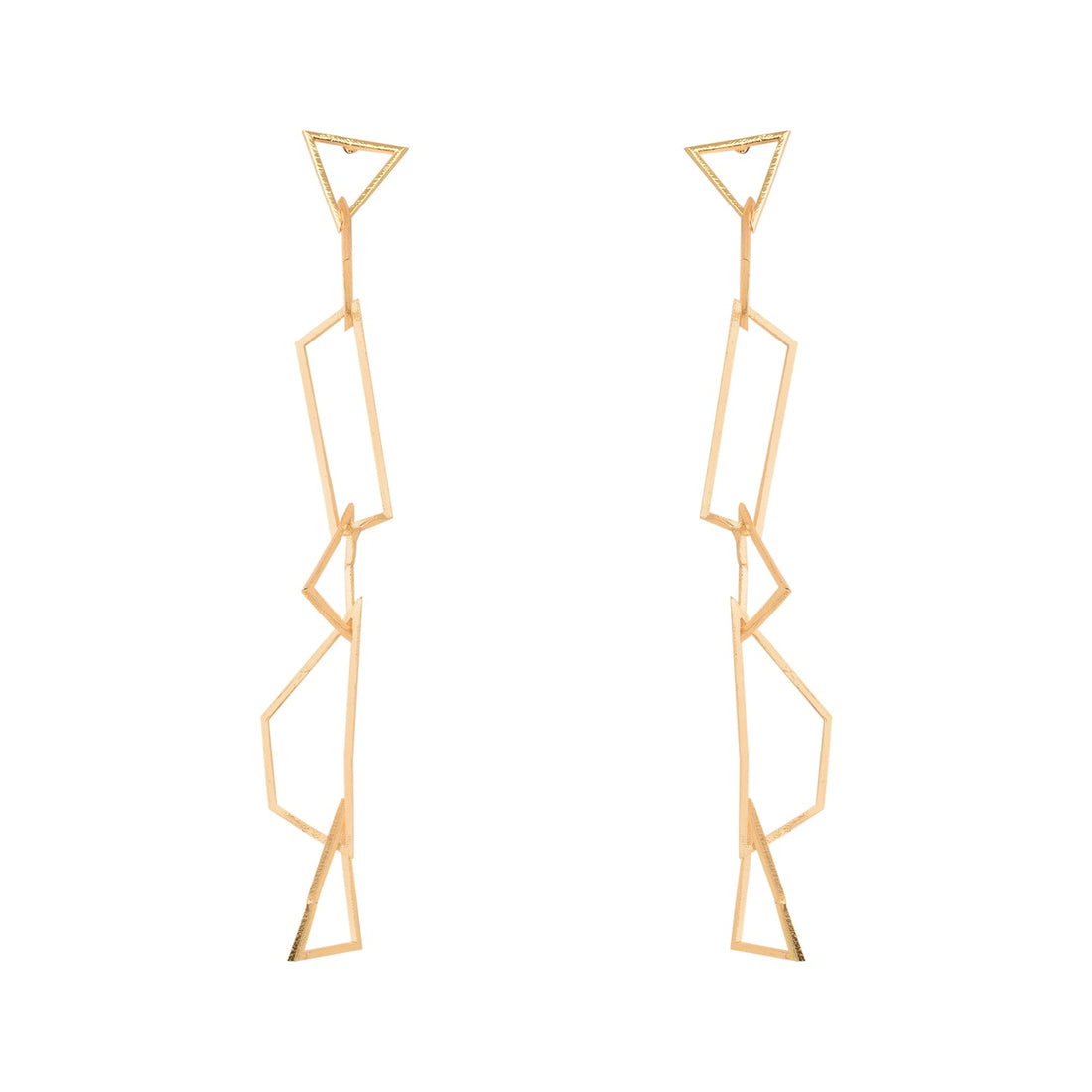 Gold Geometry Droplets Earrings