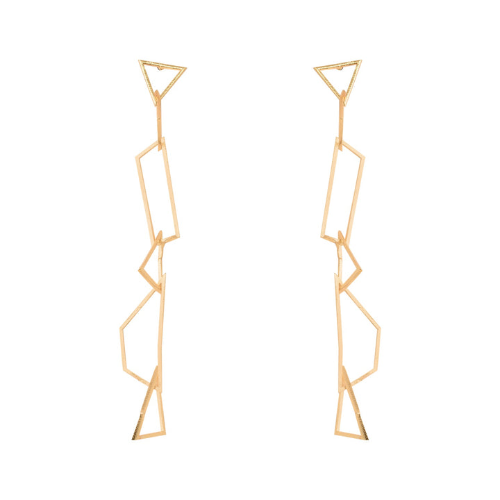 Gold Geometry Droplets Earrings