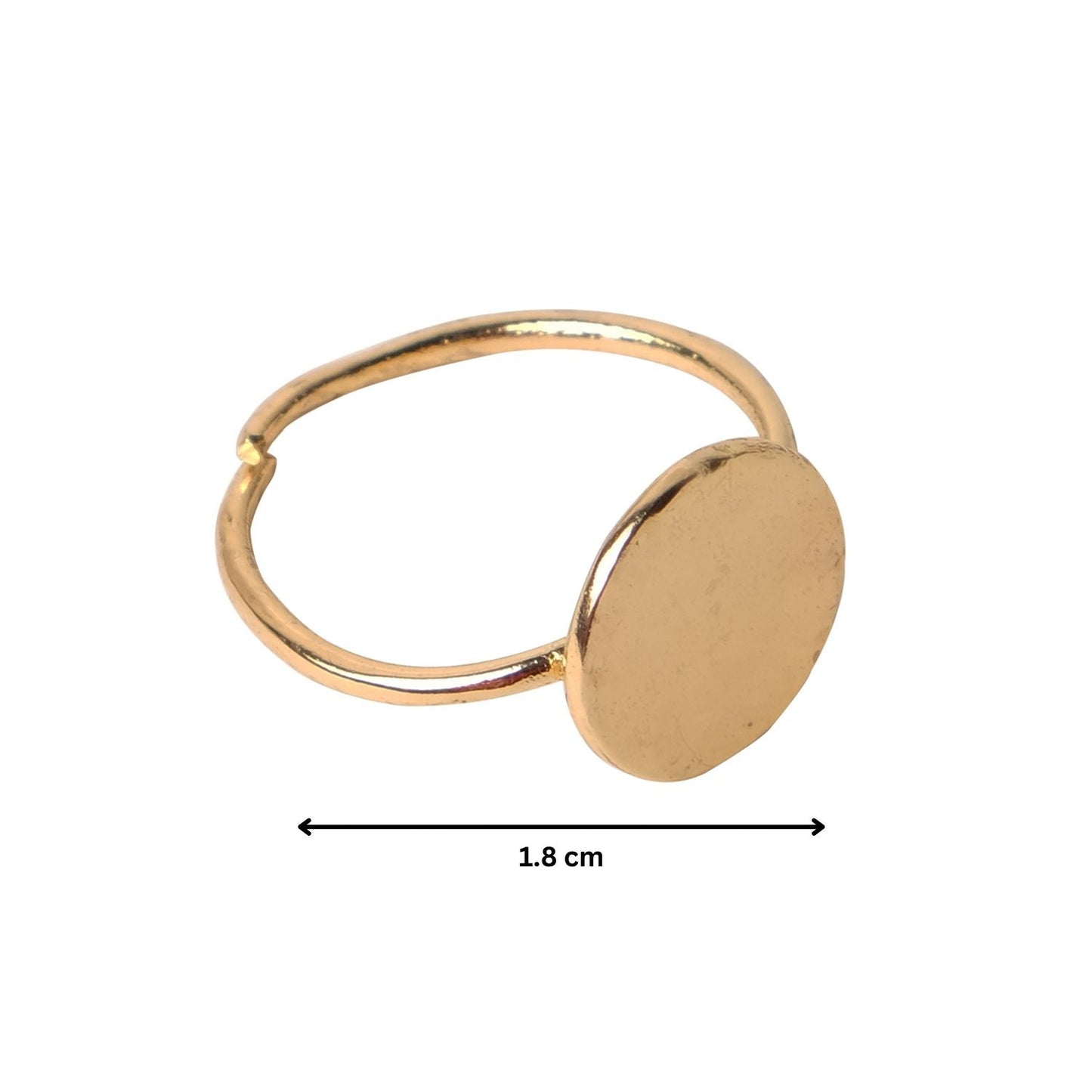 Gold Hammered Coin Ring