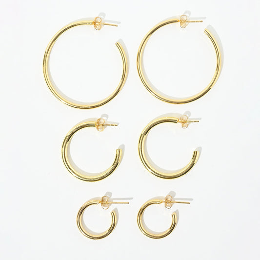 Gold Hoops Pack set of 3