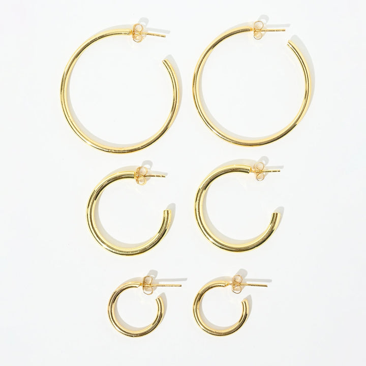 Gold Hoops Pack set of 3