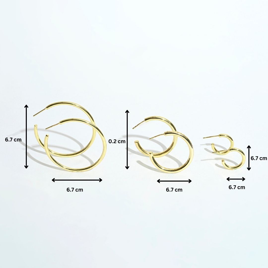 Gold Hoops Pack set of 3