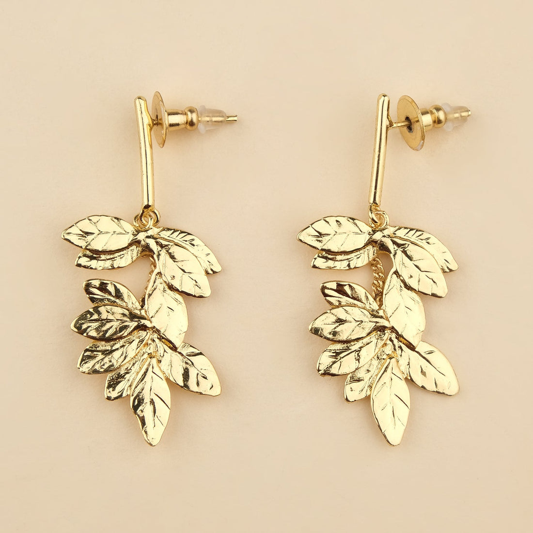 Gold Leaf Dangler Earrings