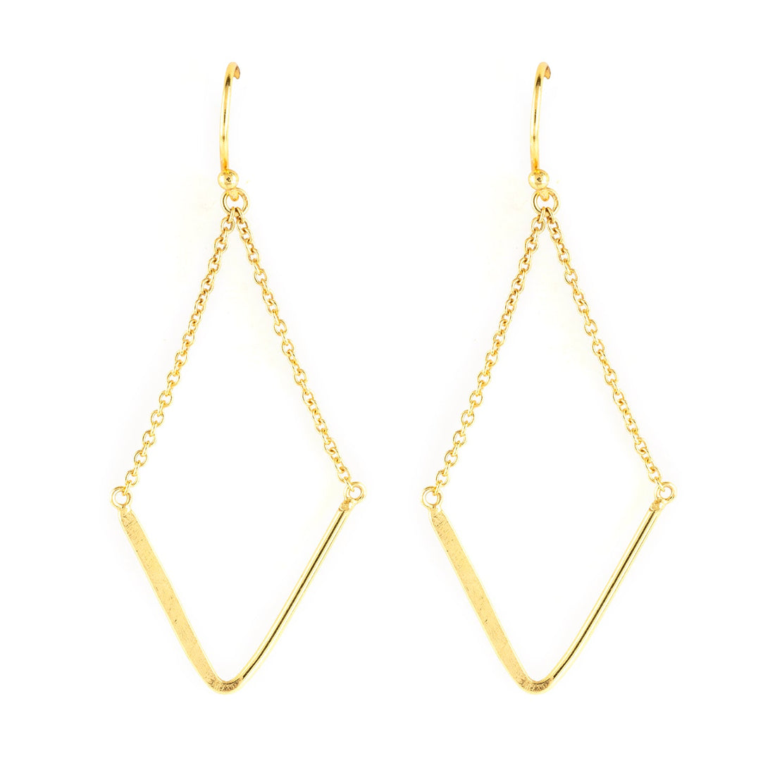 Gold Plated Everyday Chain Hanger Earrings