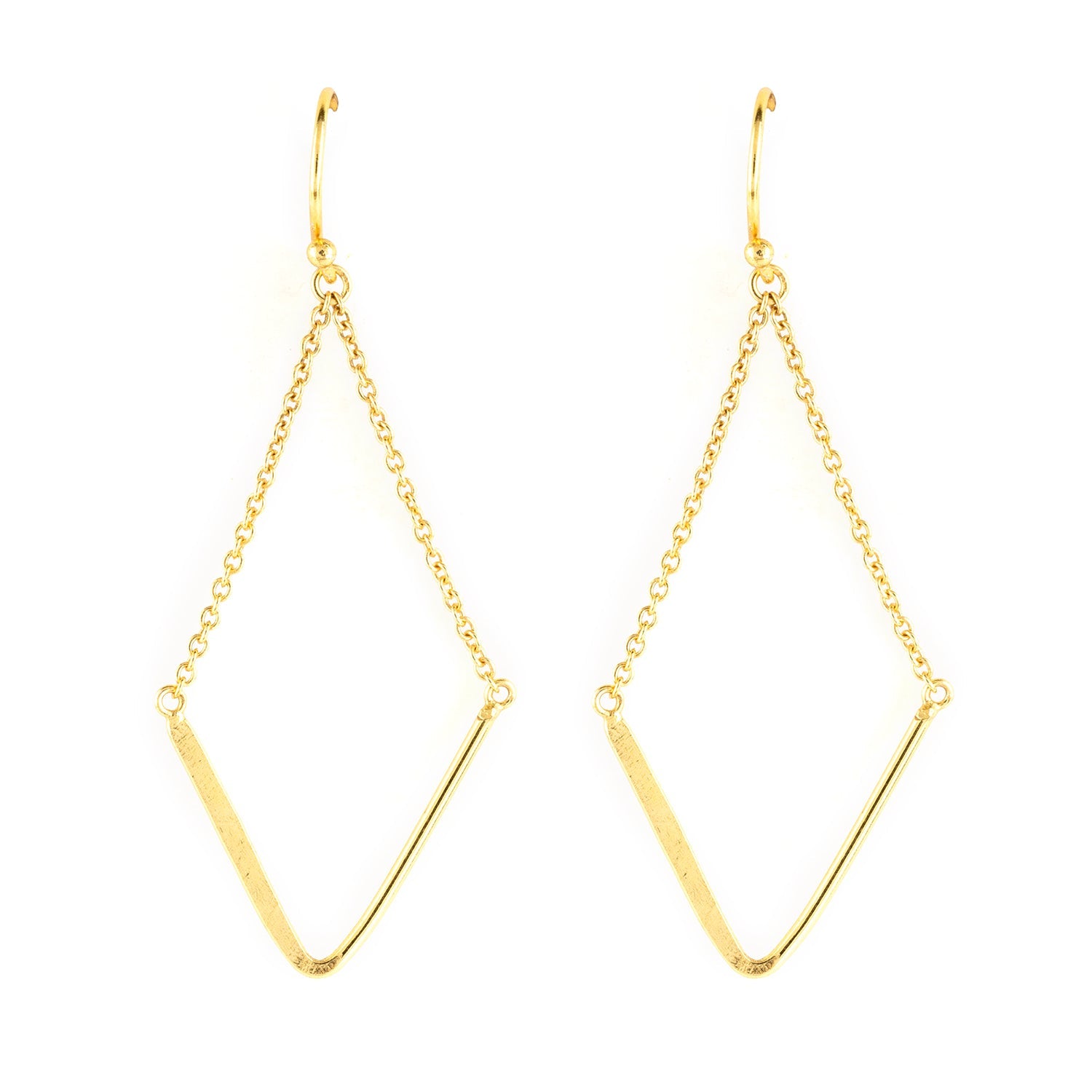 Gold Plated Everyday Chain Hanger Earrings