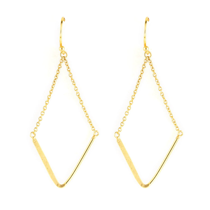 Gold Plated Everyday Chain Hanger Earrings