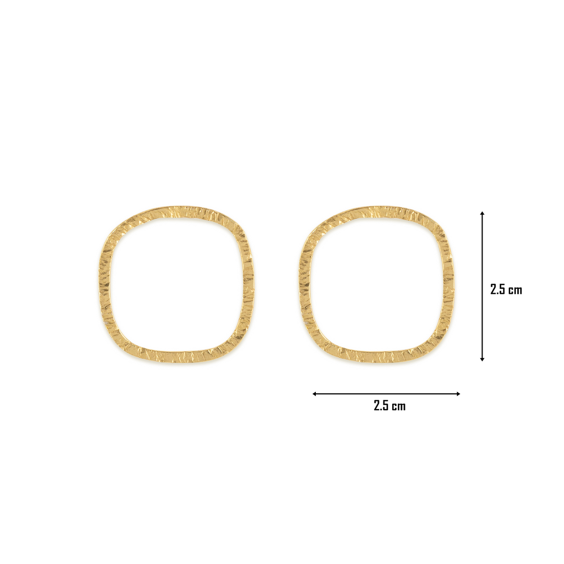 Gold Plated Everyday Wear Minimal square Studs