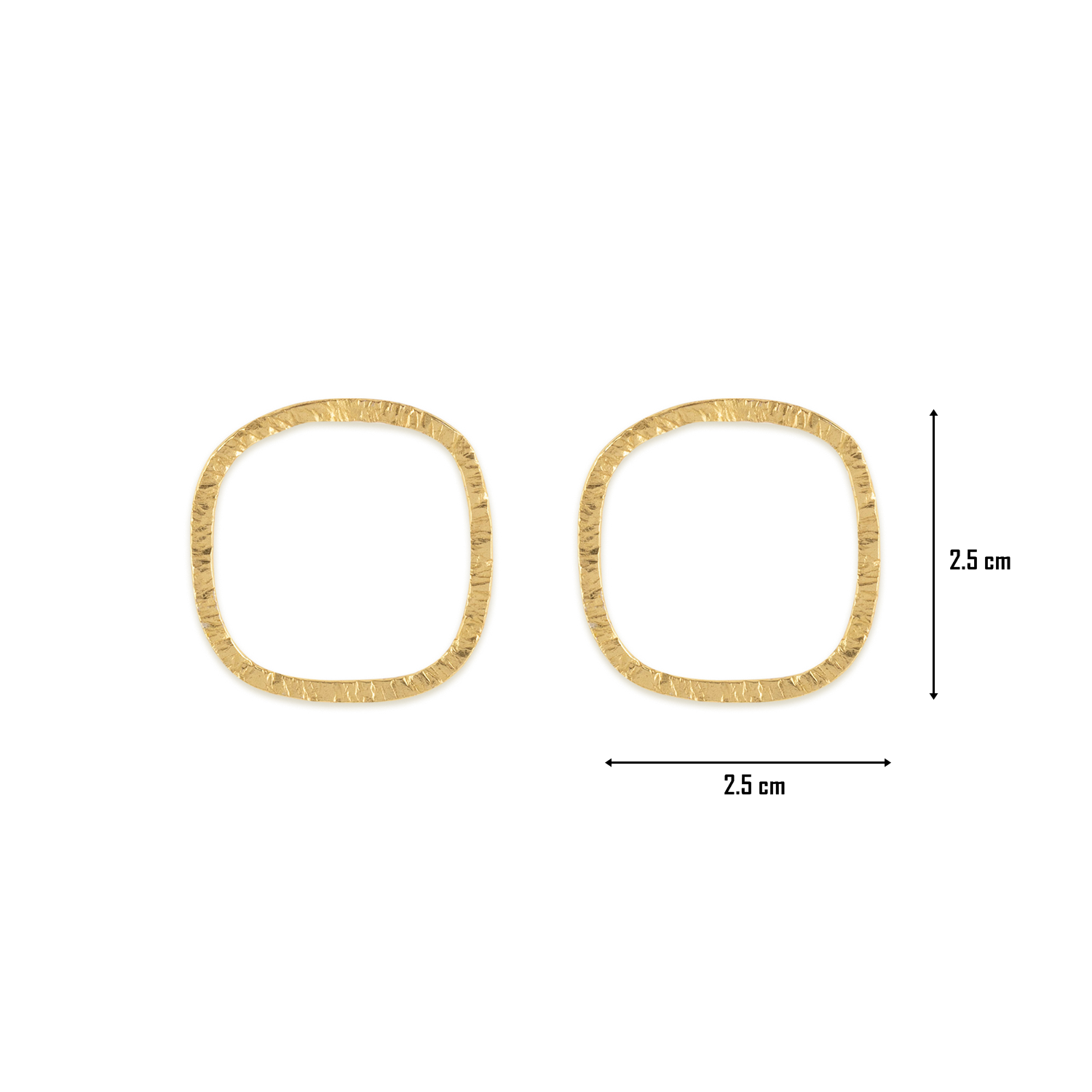 Gold Plated Everyday Wear Minimal square Studs