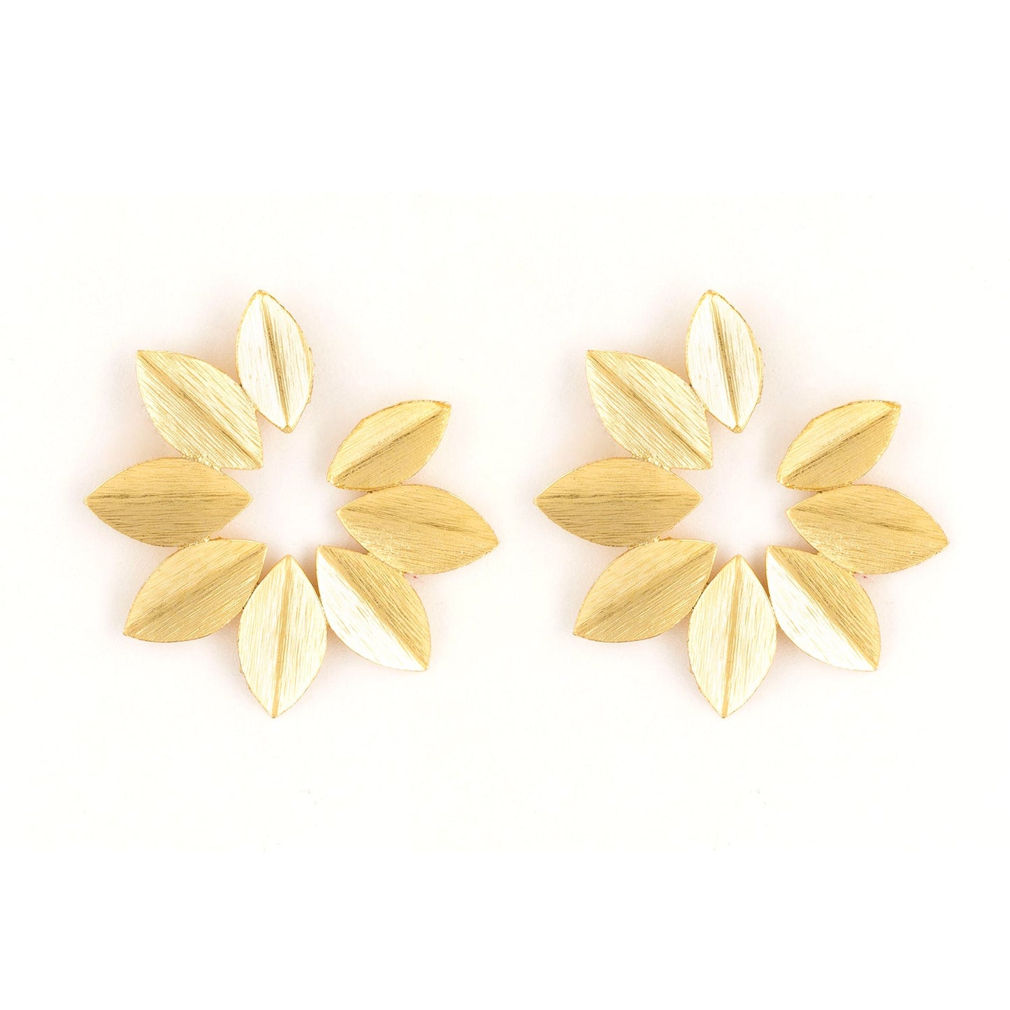 Gold Plated Luxe Bunch of Petals Earrings