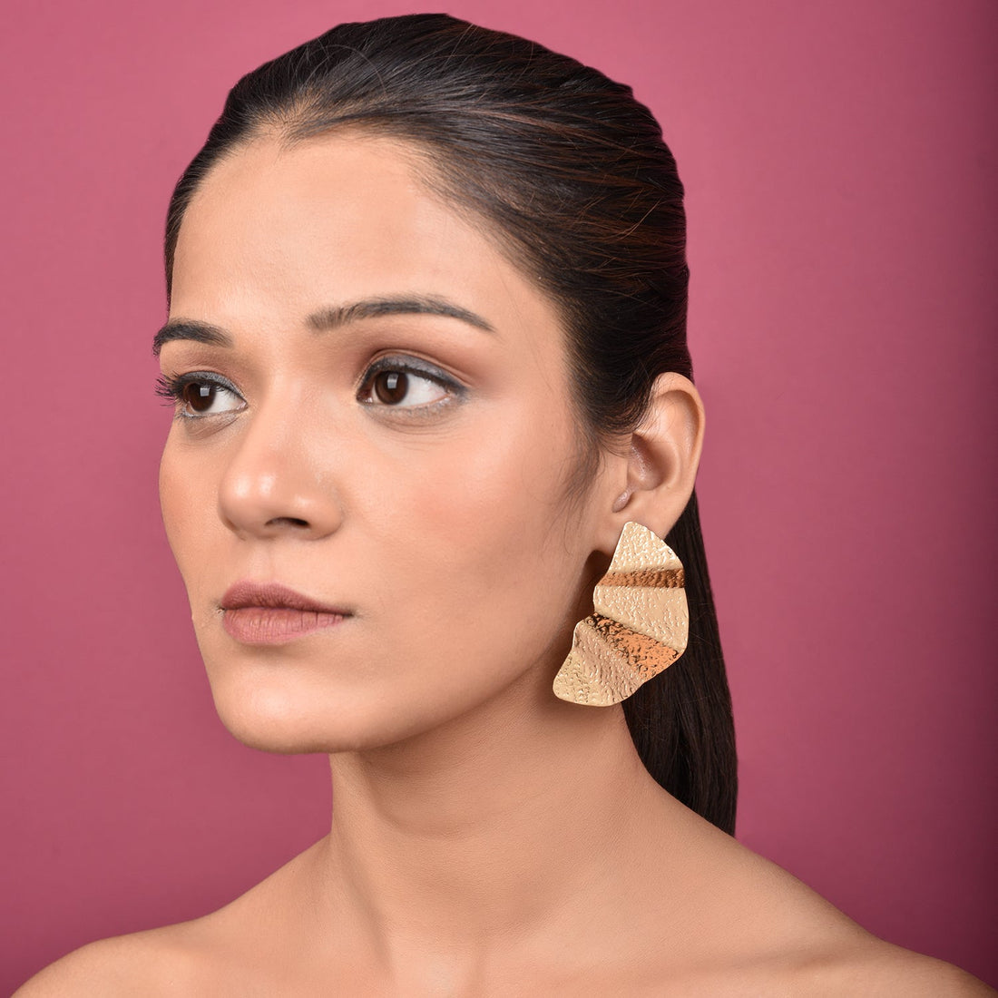 Gold Plated Paper Earrings