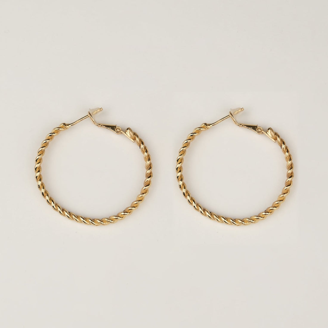 Gold Twirl Hoops